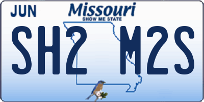 MO license plate SH2M2S