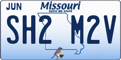 MO license plate SH2M2V