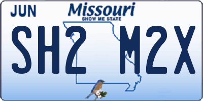 MO license plate SH2M2X