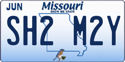 MO license plate SH2M2Y