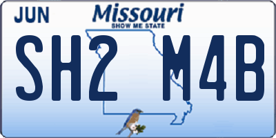 MO license plate SH2M4B
