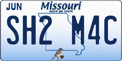 MO license plate SH2M4C