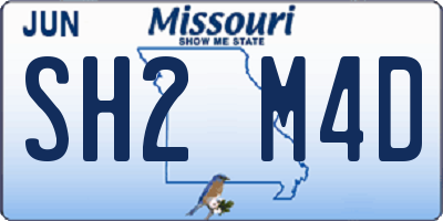 MO license plate SH2M4D