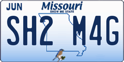MO license plate SH2M4G