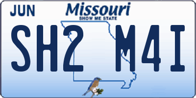 MO license plate SH2M4I