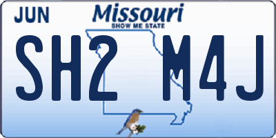 MO license plate SH2M4J