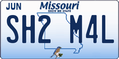 MO license plate SH2M4L