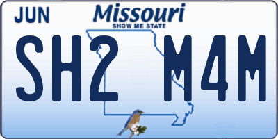 MO license plate SH2M4M