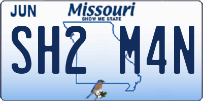 MO license plate SH2M4N