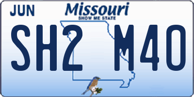 MO license plate SH2M4O