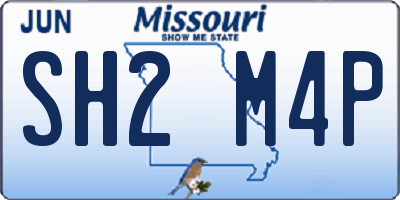 MO license plate SH2M4P
