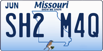 MO license plate SH2M4Q