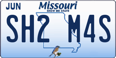 MO license plate SH2M4S