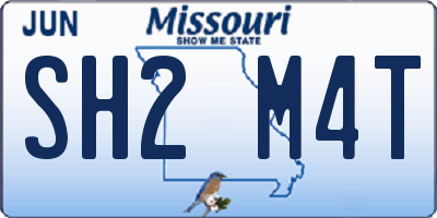 MO license plate SH2M4T