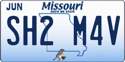 MO license plate SH2M4V