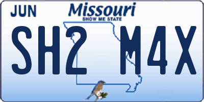MO license plate SH2M4X