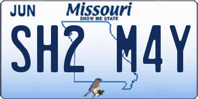 MO license plate SH2M4Y