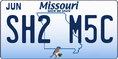 MO license plate SH2M5C