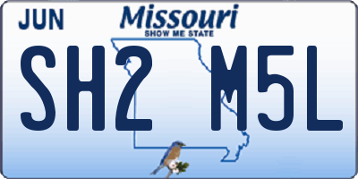 MO license plate SH2M5L
