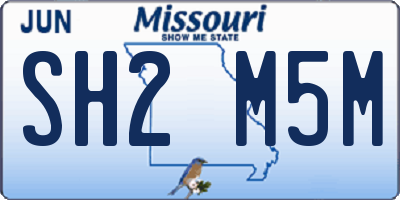MO license plate SH2M5M