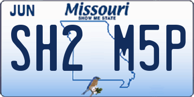 MO license plate SH2M5P