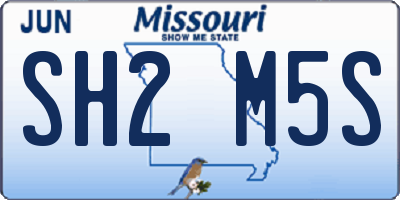 MO license plate SH2M5S