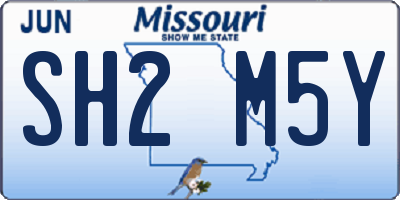MO license plate SH2M5Y
