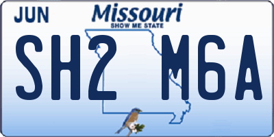 MO license plate SH2M6A
