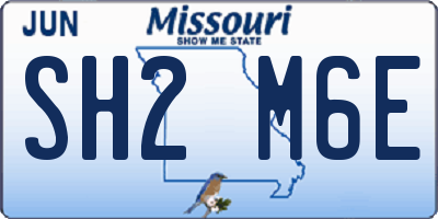 MO license plate SH2M6E