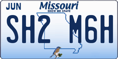 MO license plate SH2M6H