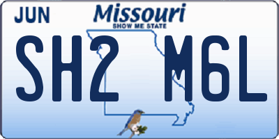 MO license plate SH2M6L