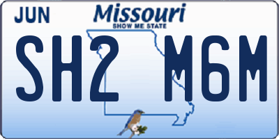 MO license plate SH2M6M