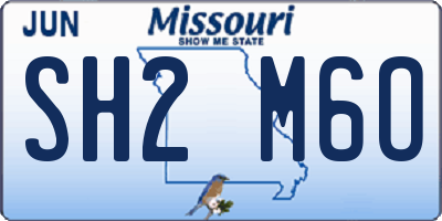 MO license plate SH2M6O