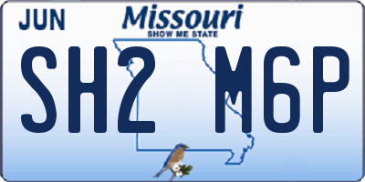 MO license plate SH2M6P