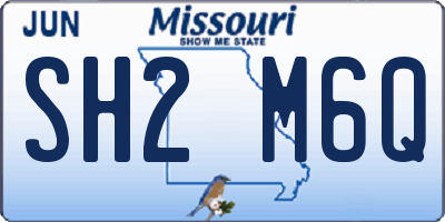 MO license plate SH2M6Q