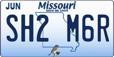 MO license plate SH2M6R