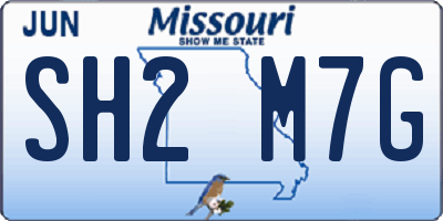 MO license plate SH2M7G