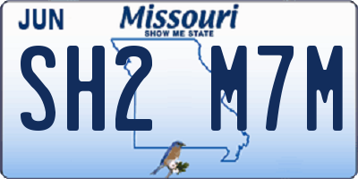 MO license plate SH2M7M