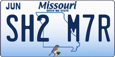 MO license plate SH2M7R
