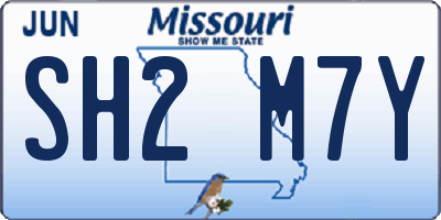 MO license plate SH2M7Y