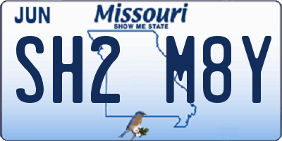 MO license plate SH2M8Y