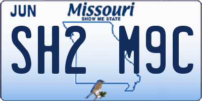 MO license plate SH2M9C