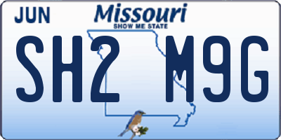 MO license plate SH2M9G