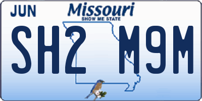 MO license plate SH2M9M