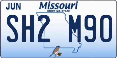 MO license plate SH2M9O