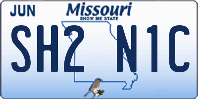 MO license plate SH2N1C