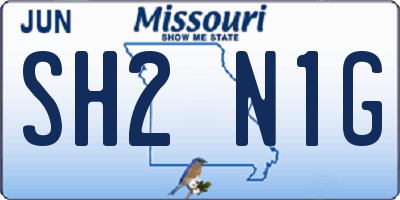 MO license plate SH2N1G