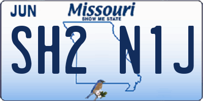 MO license plate SH2N1J