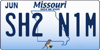 MO license plate SH2N1M