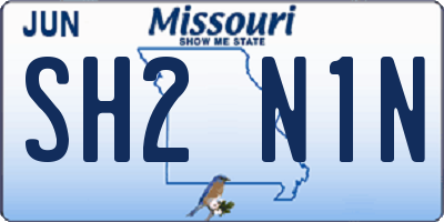 MO license plate SH2N1N
